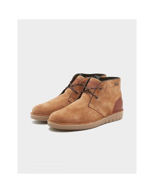 Barbour White Kent Desert Suede Boots for men