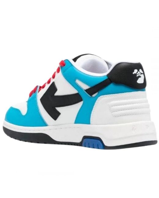 Off-White c/o Virgil Abloh Blue Off- Out Of Office/ Leather Sneakers for men