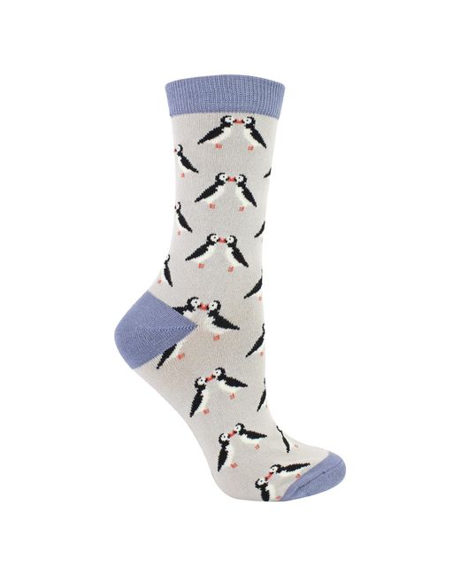 Miss Sparrow Metallic 1 Pack Ladies Novelty Animal Patterned Bamboo Socks