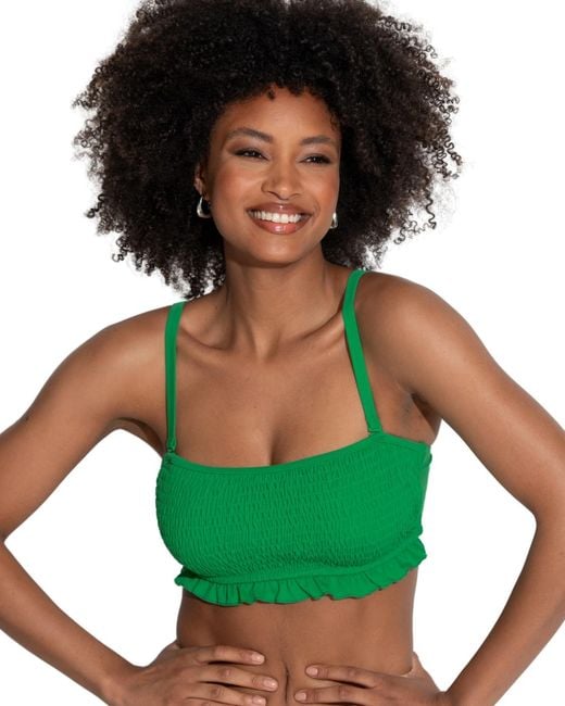 Pour Moi Green Free Spirit Strapless Bikini Top