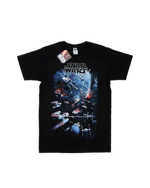 Star Wars Black Universe Battle T-Shirt Cotton for men