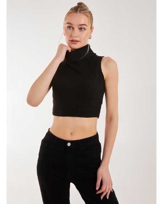 Pink Vanilla Black Brushed Racer Rib Vest
