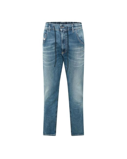 DIESEL Blue Krooley E Ne Tapered Jeans for men