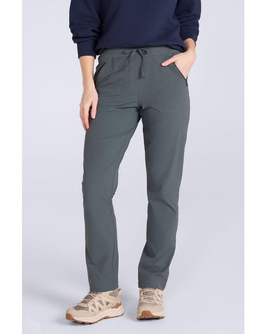 Mountain Warehouse Blue 'Explorer' Trousers Sun Protection Quick Dry Holiday Adventure Pants Polyamide