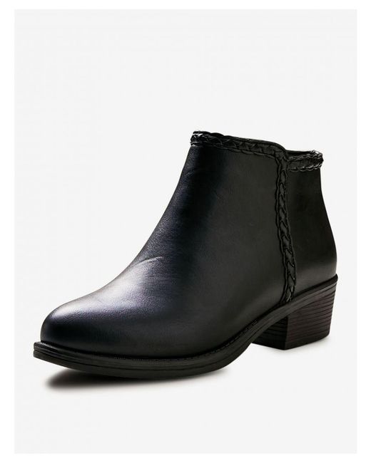 RIVERS Black Oft Perry Zip Ankle Boot