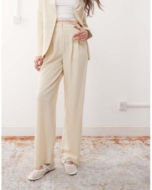 Miss Selfridge Natural Essential Wide Leg Trouser