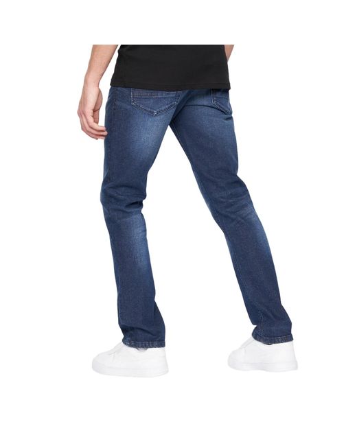 Crosshatch Blue Svelte Stretch Jeans (Dark Wash) for men