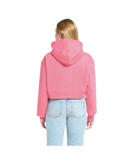 Jacquemus Pink Le Sweatshirt Court Cropper Hoodie Cotton