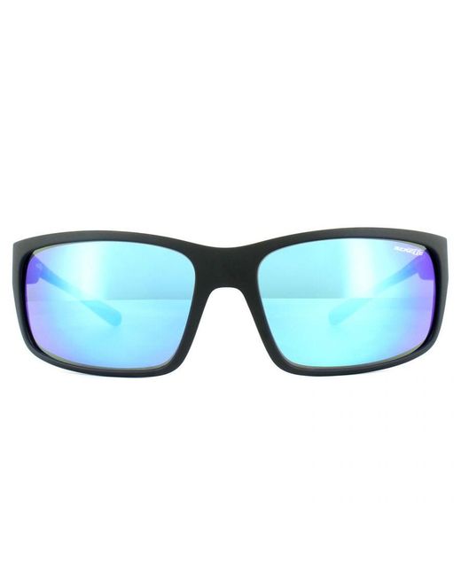 Arnette Blue Wrap Matt Mirror Sunglasses for men