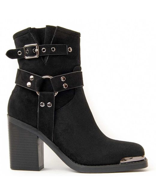 Montevita Black Heel Ankle Boot Town