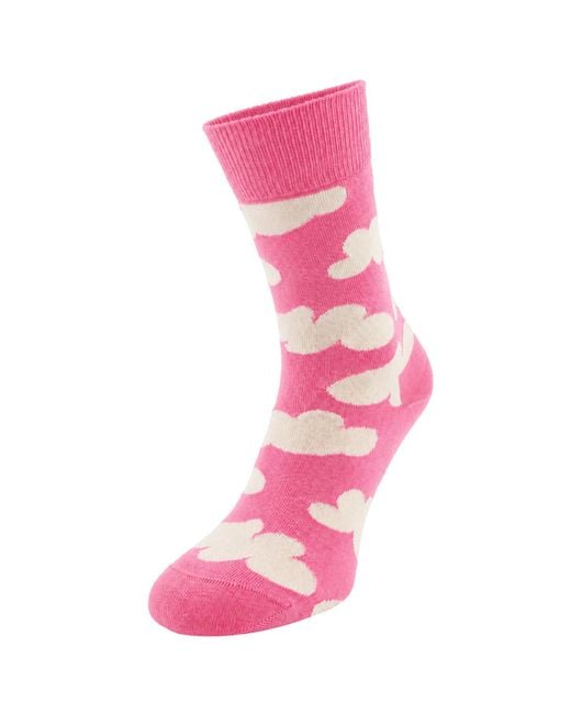 Happy Socks Pink 1-Pack Cloudy Cotton for men