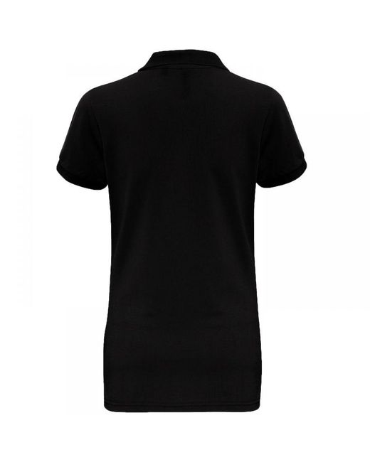 Asquith & Fox Black Ladies Short Sleeve Performance Blend Polo Shirt