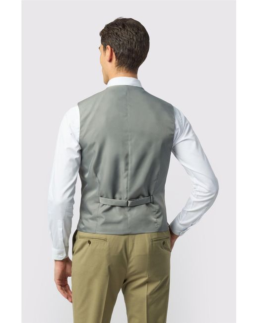 Ted Baker Green Single Breasted Five Button V-Neck Slim Fit Suit Waistcoat for men