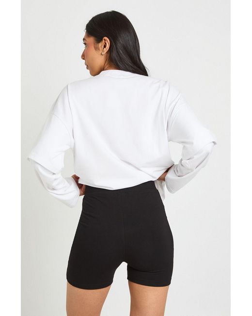 Boohoo White Tall Basic Cycling Short