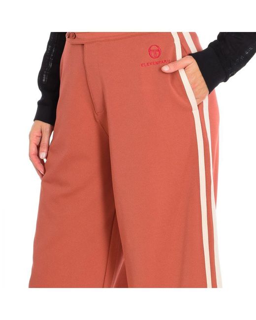 ELEVEN PARIS Red Eternity Long Pants With Side And Back Pockets 17F2Jg501