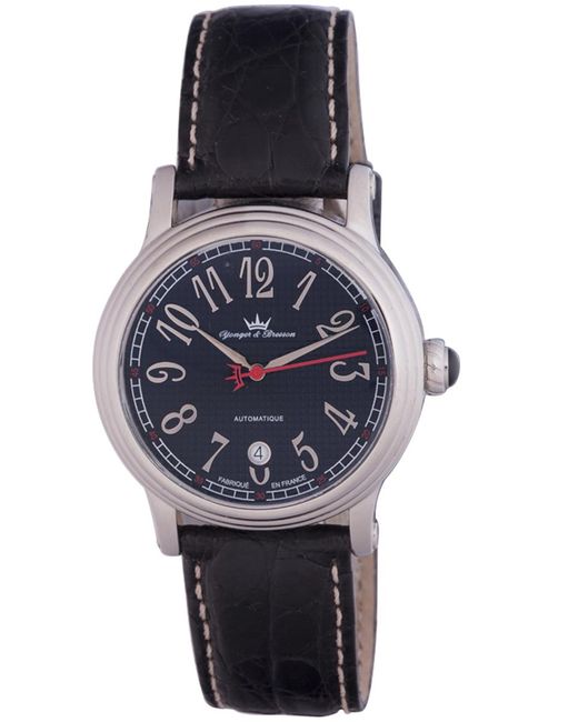 Yonger Black Dial With Case Watch for men