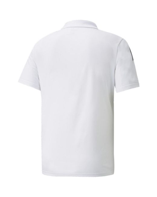 PUMA White Teamliga Sideline Polo Shirt for men