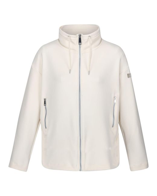 Regatta White Ladies Ashlynn Knitted Fleece Jacket (Light Vanilla)
