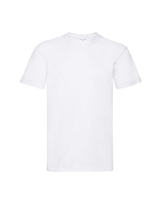Fruit Of The Loom White Super Premium Plain T-Shirt Cotton for men