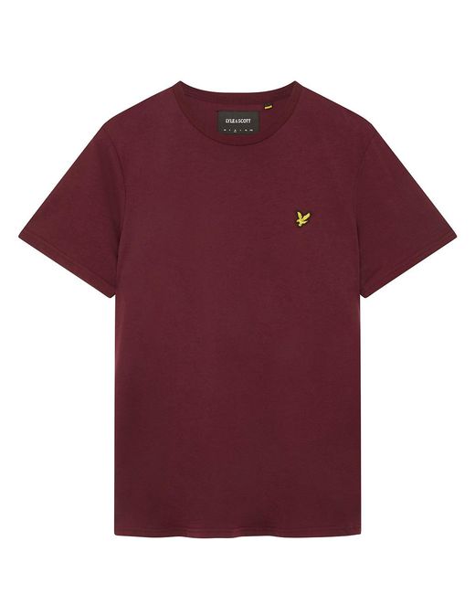 Lyle & Scott Red Tonal Eagle T-Shirt Cotton for men