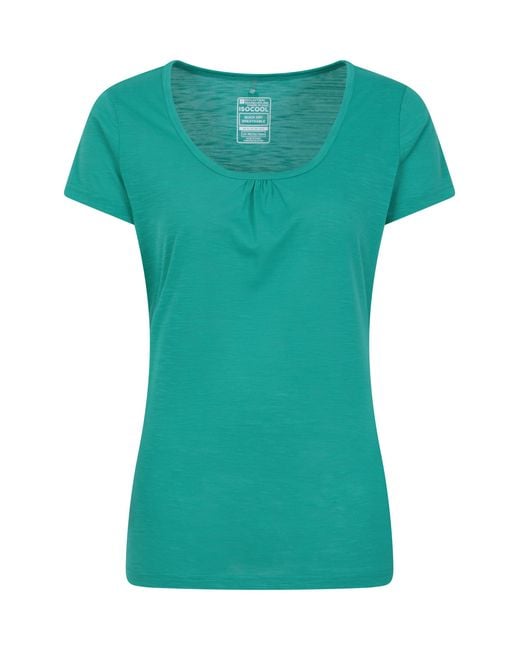 Mountain Warehouse Green 'Agra' T-Shirt Uv Protection Quick Dry Casual Summer Tee