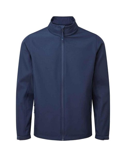 PREMIER Blue Recycled Wind Resistant Soft Shell Jacket for men
