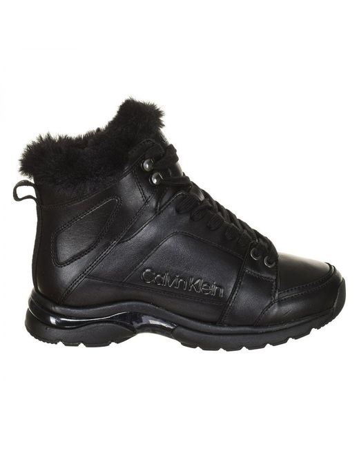 Calvin Klein Black Candal Leather High-Top Sneaker B4N12166