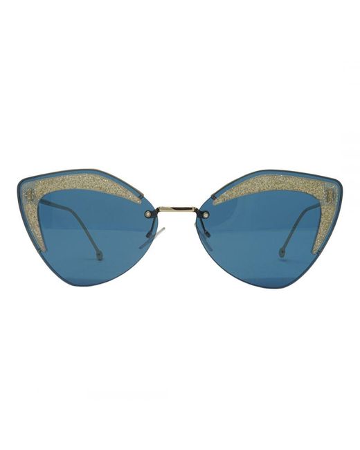 Fendi Blue Sunglasses Ff 0355/S Zi9