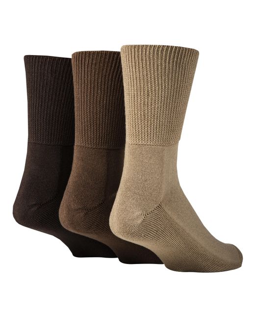 IOMI Brown Extra Wide Bamboo Socks For Diabetics By for men