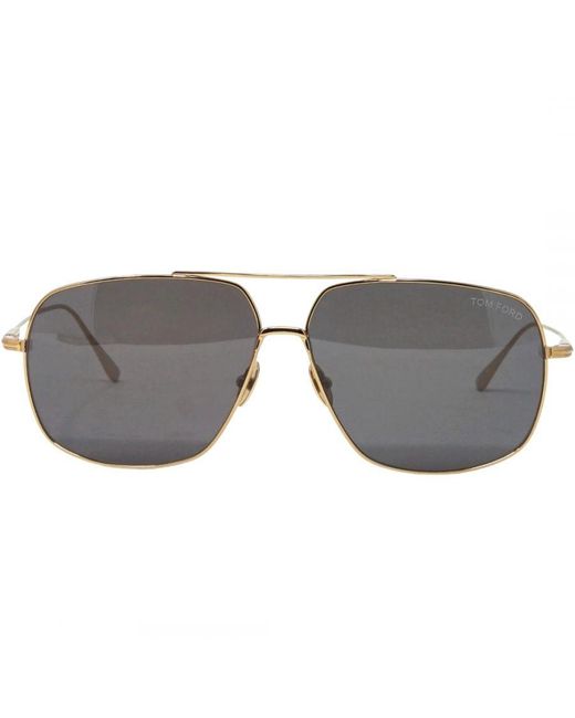Tom Ford John-02 Ft0746 30a Gold Sunglasses in het Gray voor heren