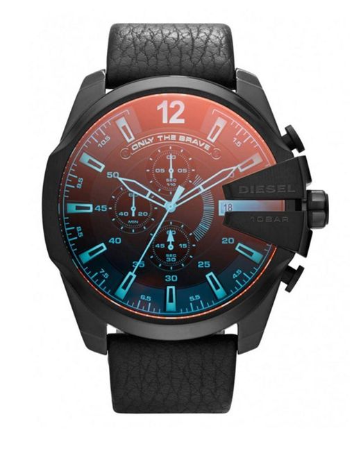 DIESEL Black Mega Chief Chronograph Watch Dz4323 for men