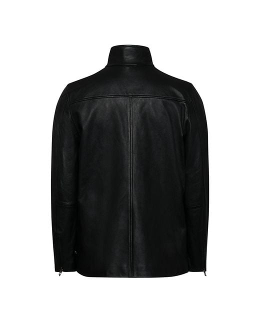 DIESEL Black L Gast Leather Jacket for men
