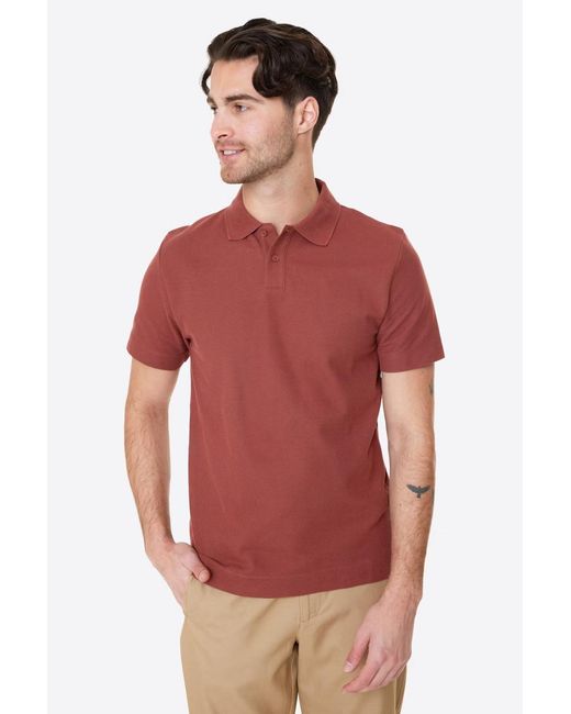 Secret Label Red Cotton Pique Polo Shirt for men