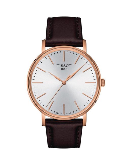 Tissot Black Everytime Watch T1434103601100 Material_Leather for men
