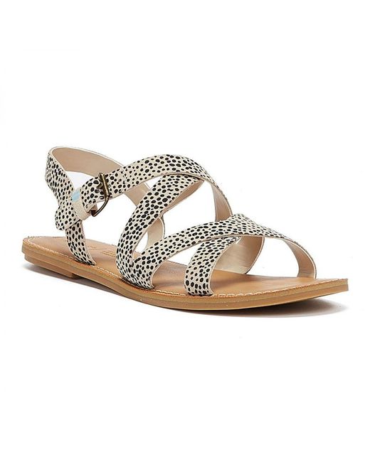 Toms tan leather women's sicily sandals sale