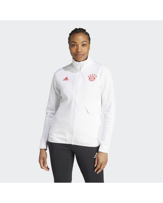 Adidas Originals White Fc Bayern Anthem Jacket