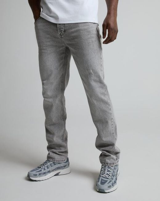 Alessandro Zavetti Gray Danati Straight Stacked Fit Denim Jean for men