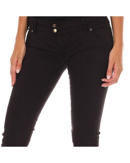 Met Black Long Trousers With Narrow Cut Hems 10Dbf0115