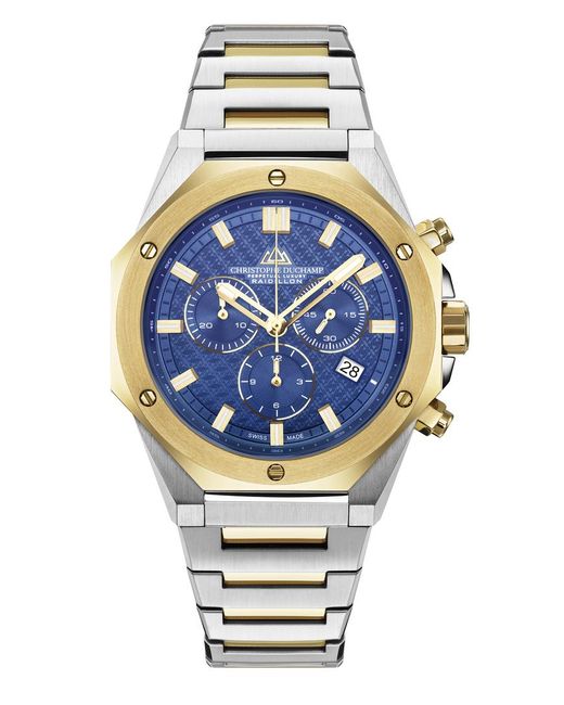 Christophe Duchamp Gray Logo-Textures Dial With Bracelet And Case for men