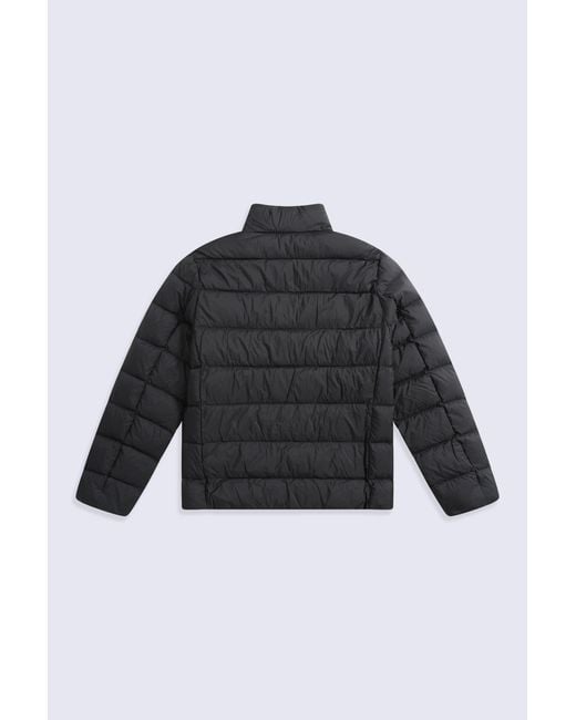 Mountain Warehouse Black Lightweight Down Jacket Water Resistant Zip Up Hooded Puffer Winter Coat for men