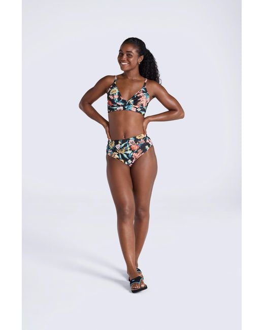 Mountain Warehouse Blue 'Bondi' Wrap Bikini Bottom High Waist Chlorine & Salt Water Resistant Swimwear