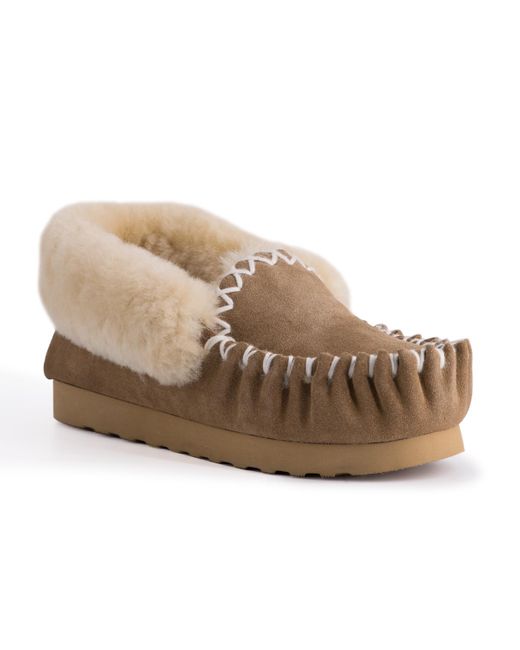 Aus Wooli Natural Australia Hand Stitched Sheepskin Moccasin