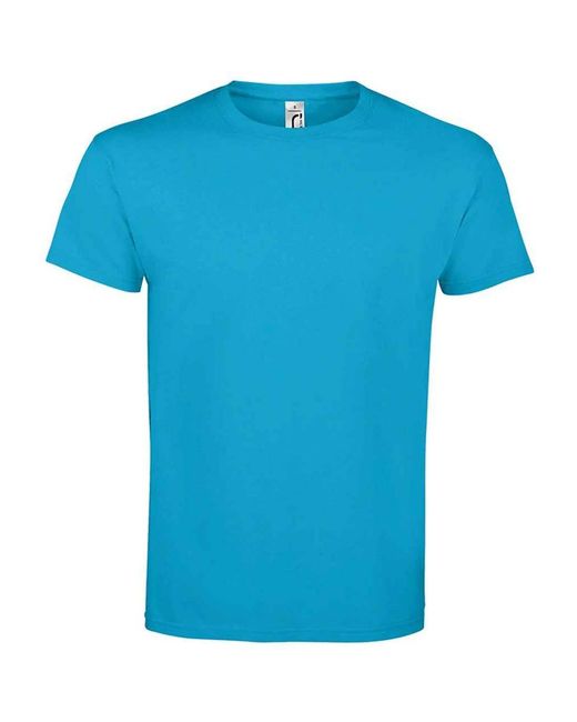Sol's Blue Adult Imperial Heavy T-Shirt (Aqua)