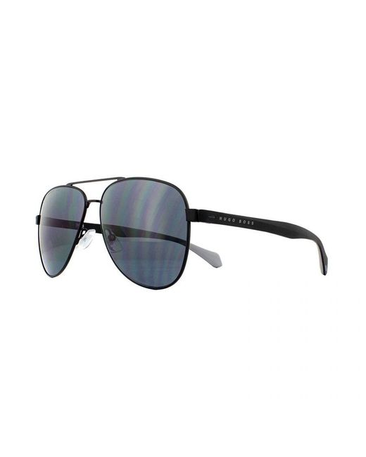 Boss Blue Sunglasses 1077/S 003 Ir Matte Metal for men