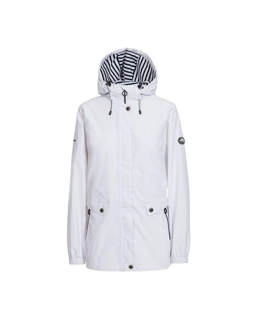 Trespass White Ladies Flourish Waterproof Jacket