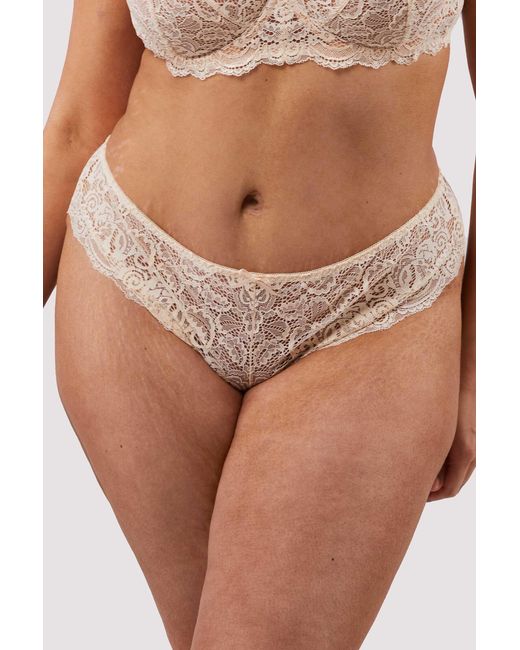 Wolf & Whistle Natural Ariana Vanilla Lace Brief