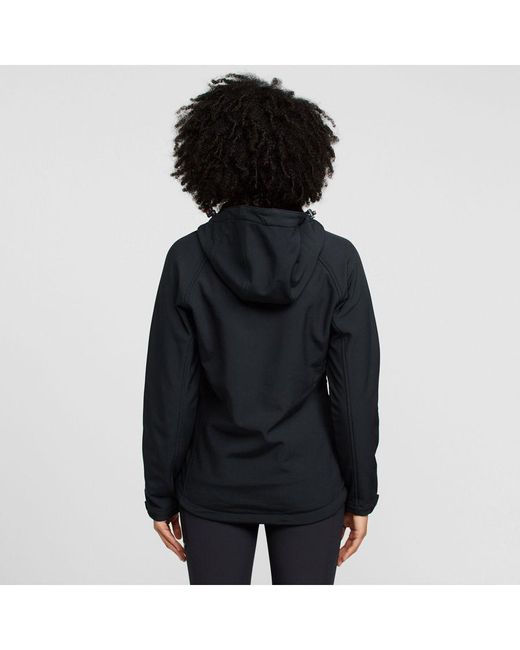 Peter Storm Black Technical Hooded Water Resistant Softshell Jacket For Walking And Hiking