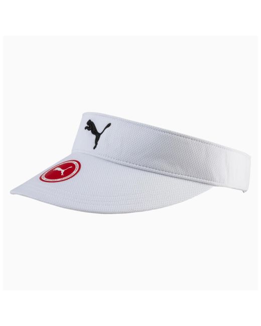 PUMA White Drycell Adjustable Golf Visor Cap 053192 02 for men