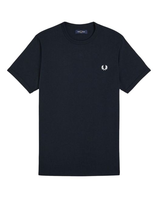 Fred Perry Blue Ringer T-Shirt Cotton for men