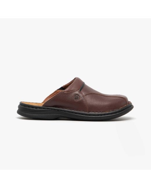 Josef Seibel Brown Klaus Leather Mule Clogs Brasil for men